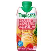 キリン トロピカーナ エッセンシャルズ FRUIT&PROTEIN アップル&パインの商品画像