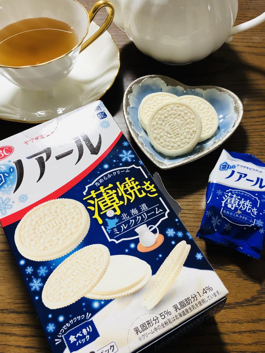 ヤマザキビスケット 白いノアール薄焼き 北海道ミルククリーム（チョコ・焼き菓子）