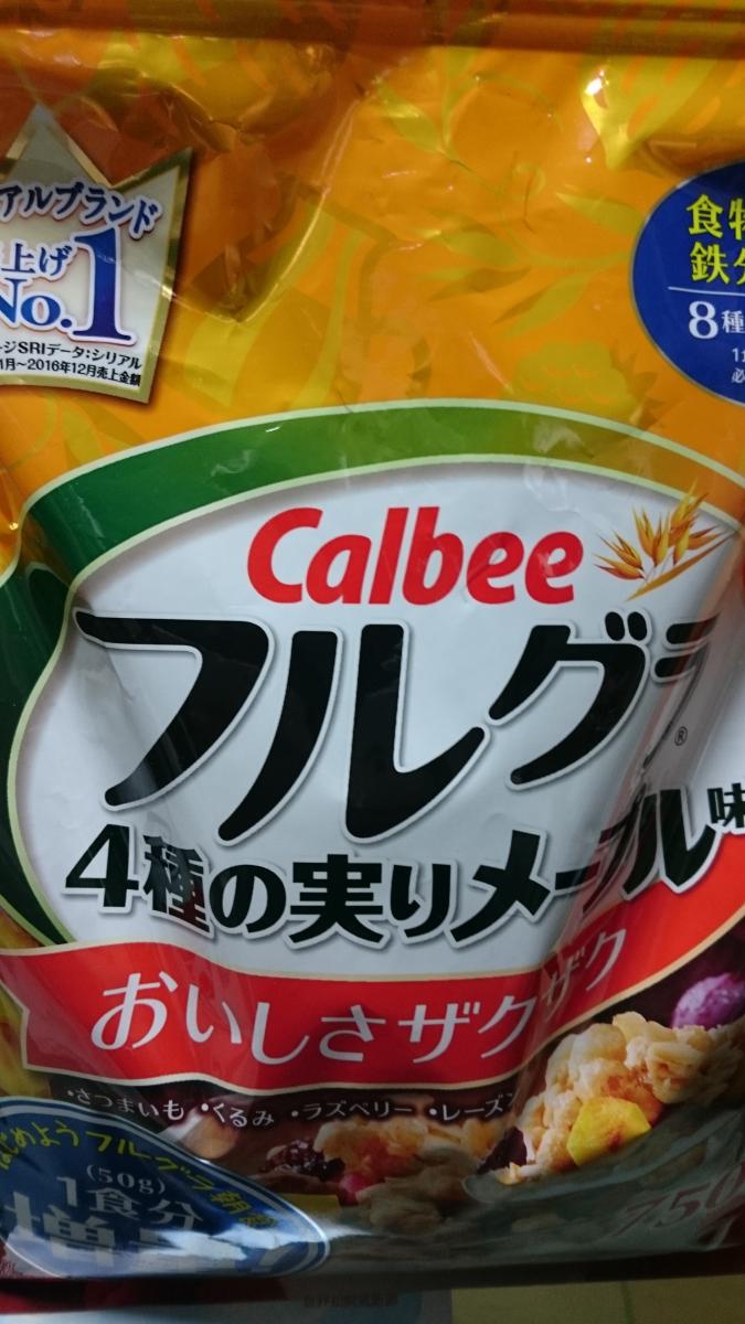 カルビー フルグラ 4種の実りメープル味の商品ページ