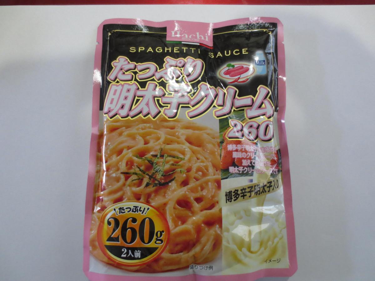 ハチ食品 たっぷり明太子クリーム260の商品ページ