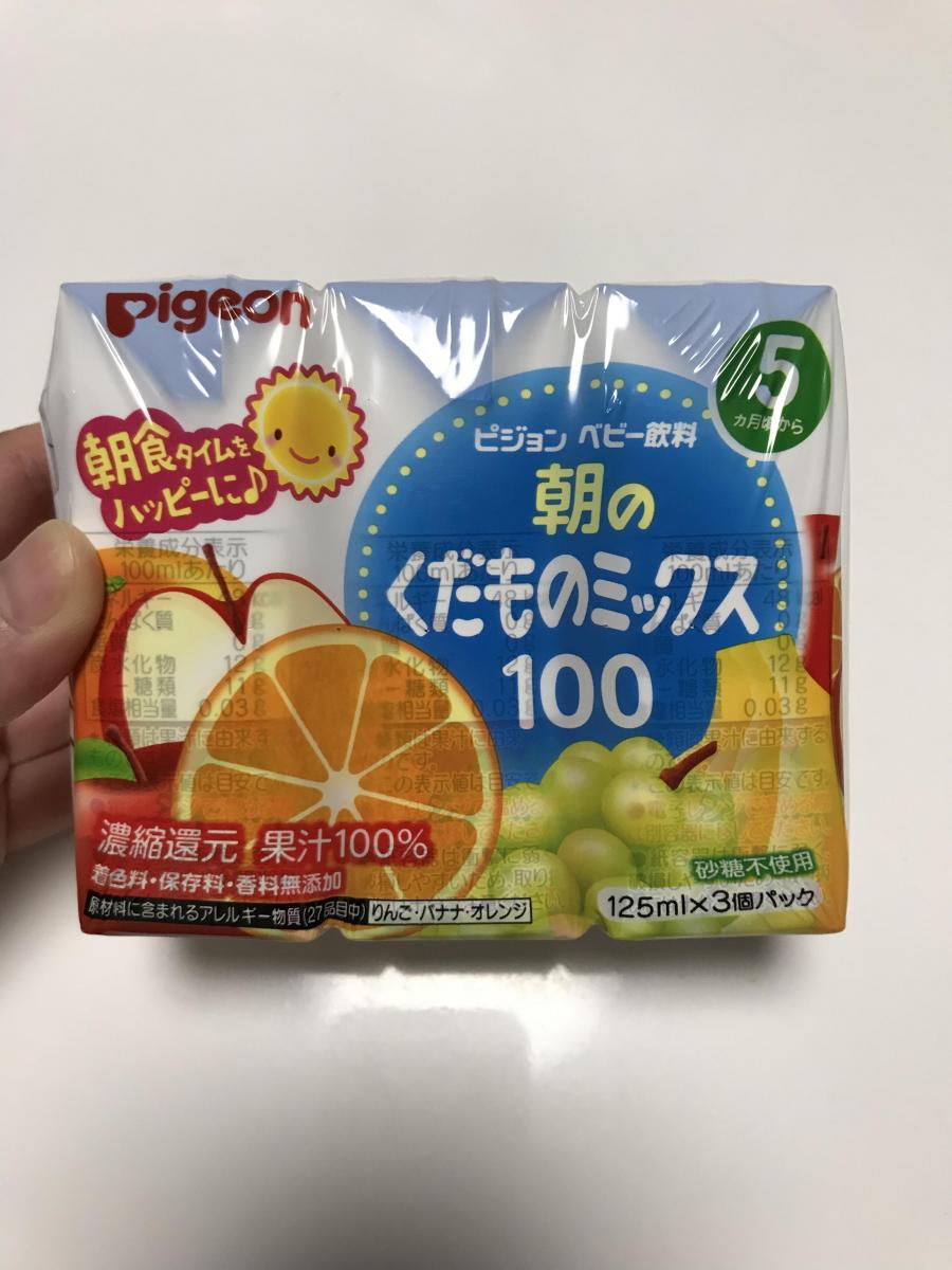 ピジョン 朝のくだものミックス100の商品ページ