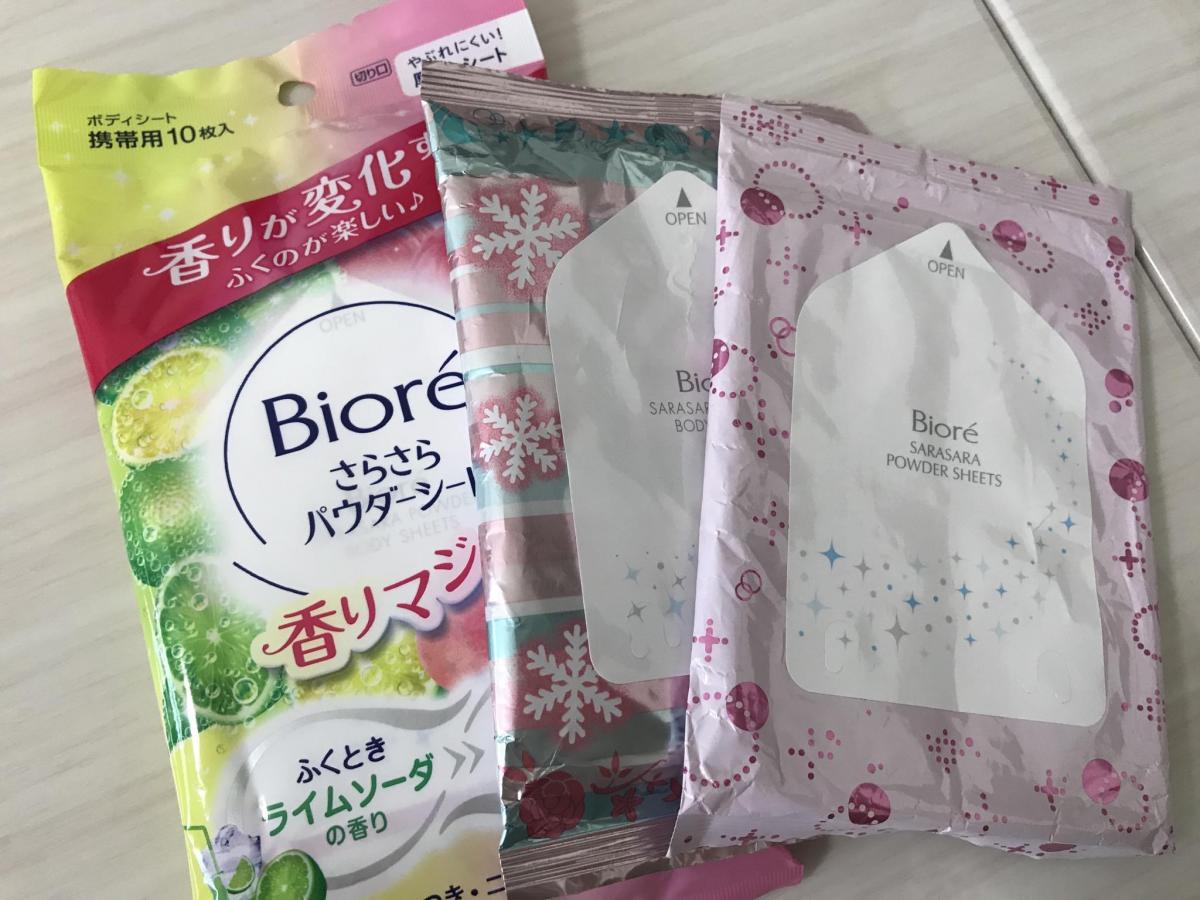 花王 Biore ビオレ さらさらパウダーシート の商品ページ