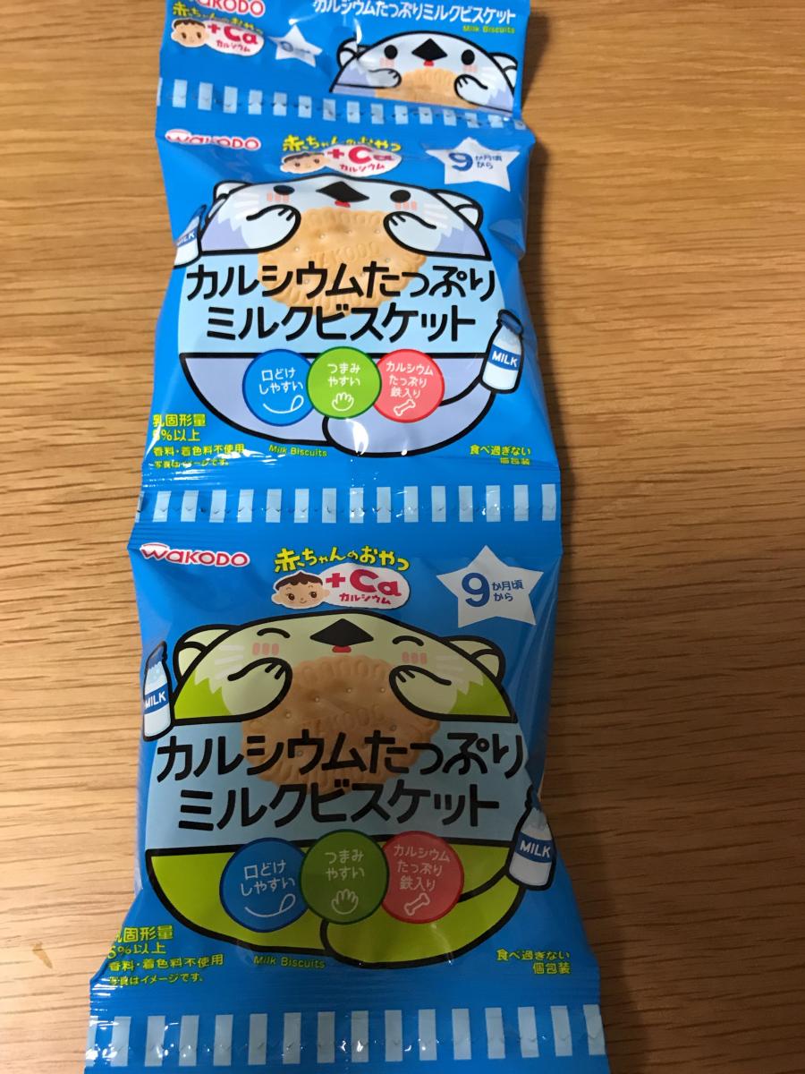 和光堂 赤ちゃんのおやつ+Ca カルシウム カルシウムたっぷりミルクビスケット4連の商品ページ