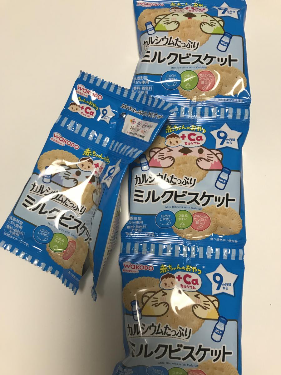 和光堂 赤ちゃんのおやつ+Ca カルシウム カルシウムたっぷりミルクビスケット4連の商品ページ