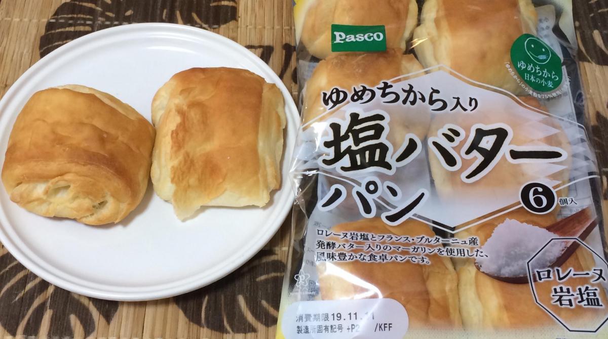 敷島製パン Pasco ゆめちから入り塩バターパンの商品ページ
