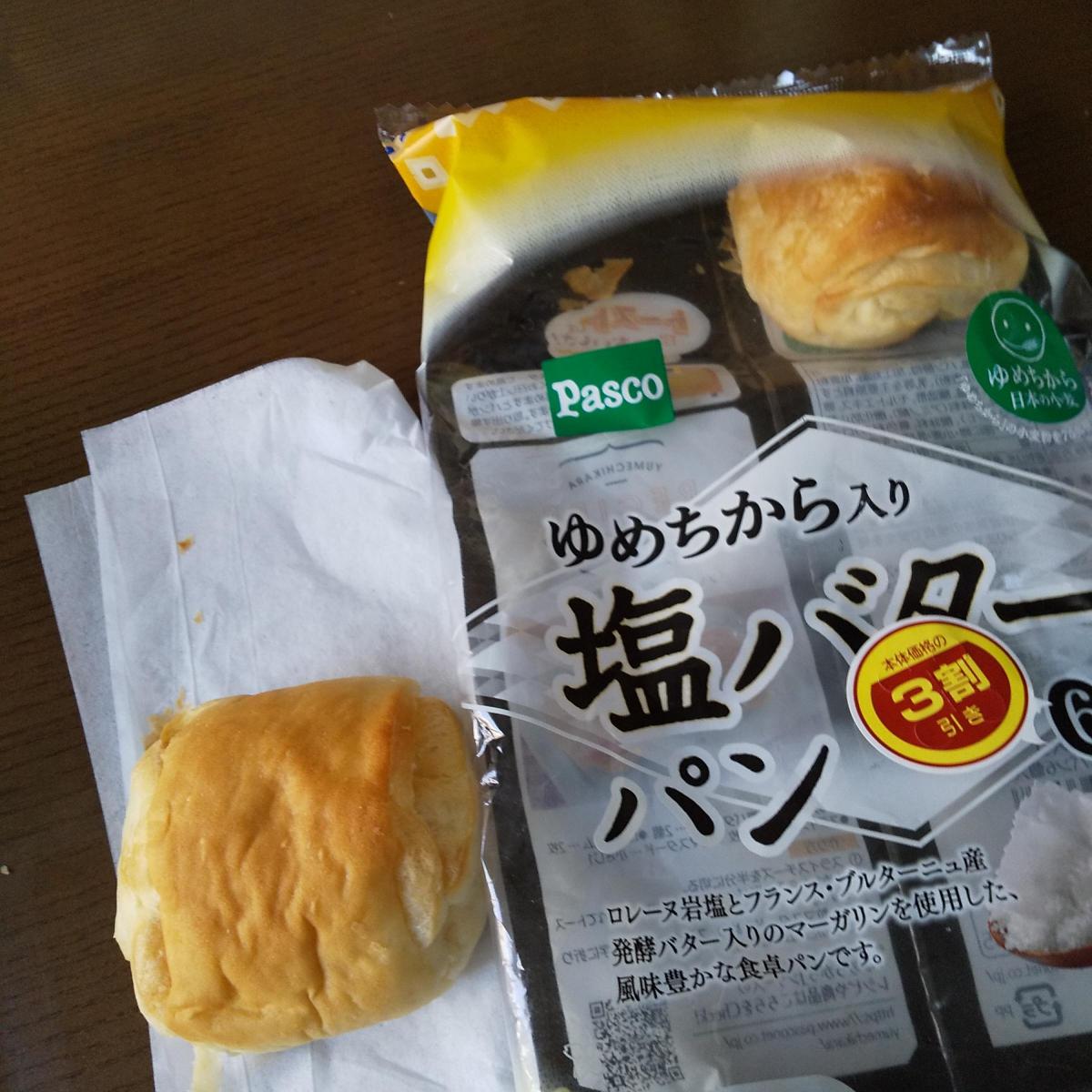敷島製パン Pasco ゆめちから入り塩バターパンの商品ページ