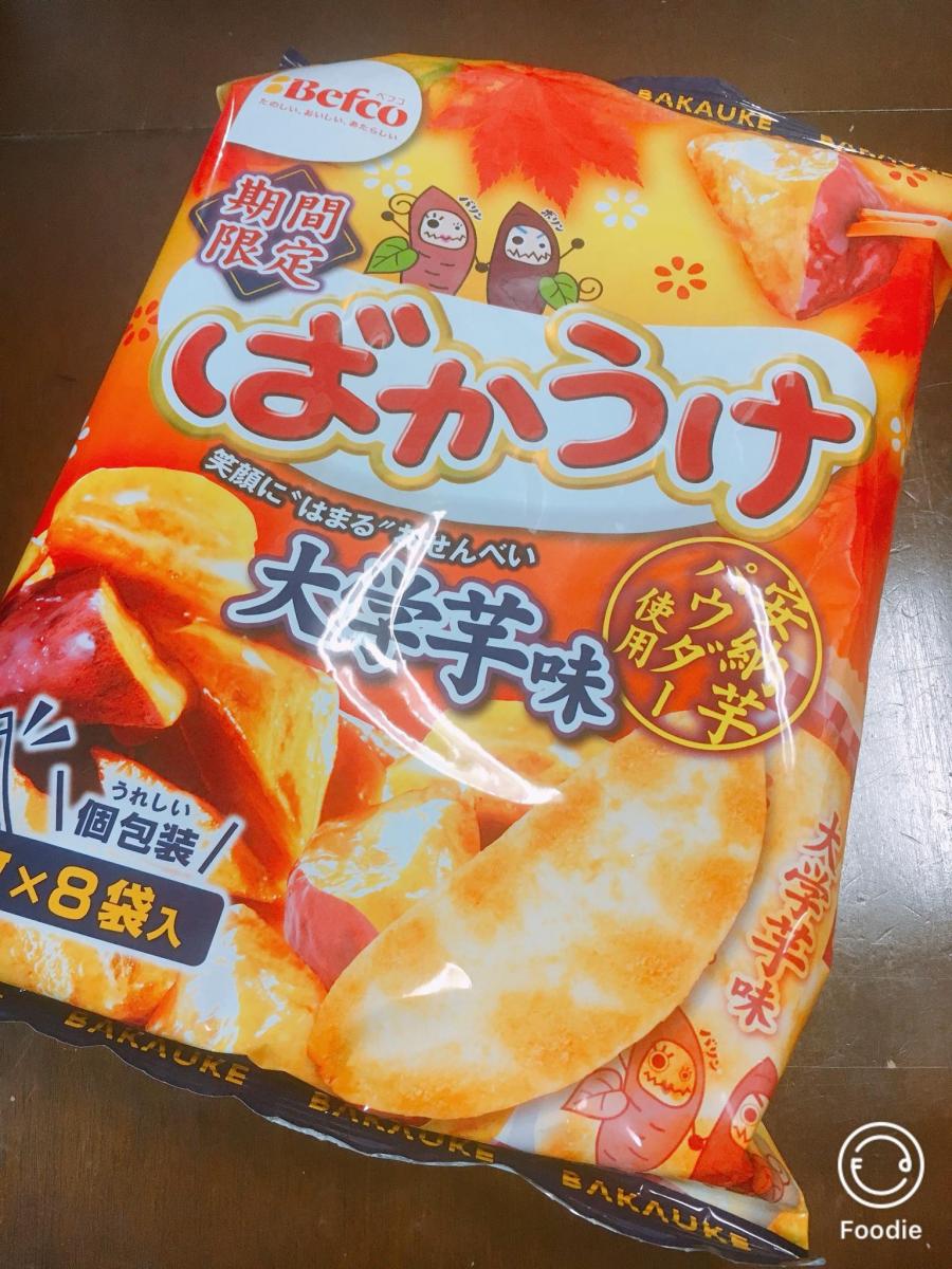 栗山米菓 ベフコ ばかうけ 大学いも味の商品ページ
