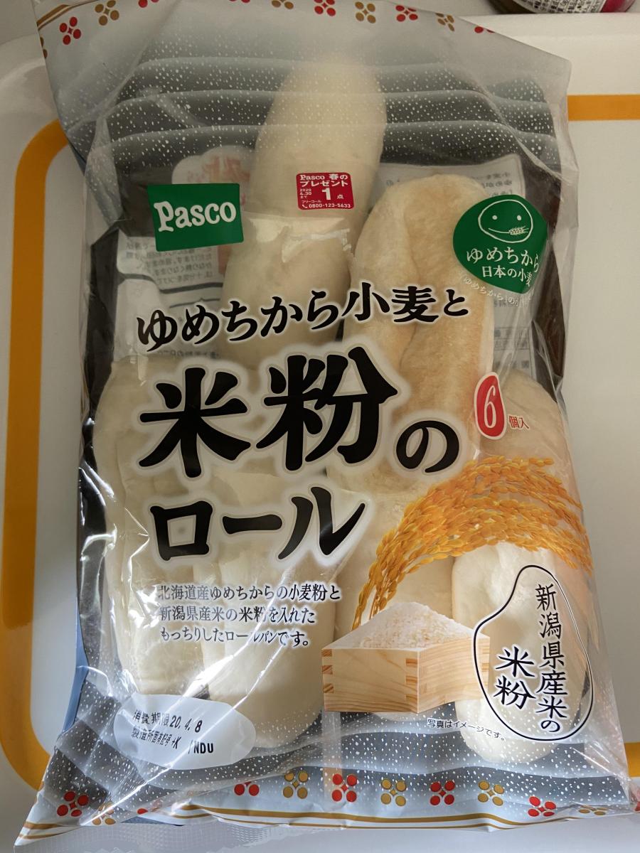 敷島製パン Pasco ゆめちから小麦と米粉のロールの商品ページ