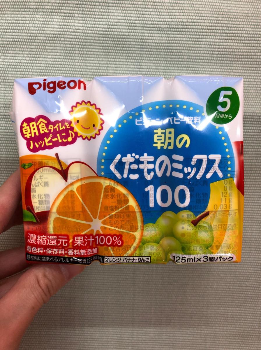 ピジョン 朝のくだものミックス100の商品ページ