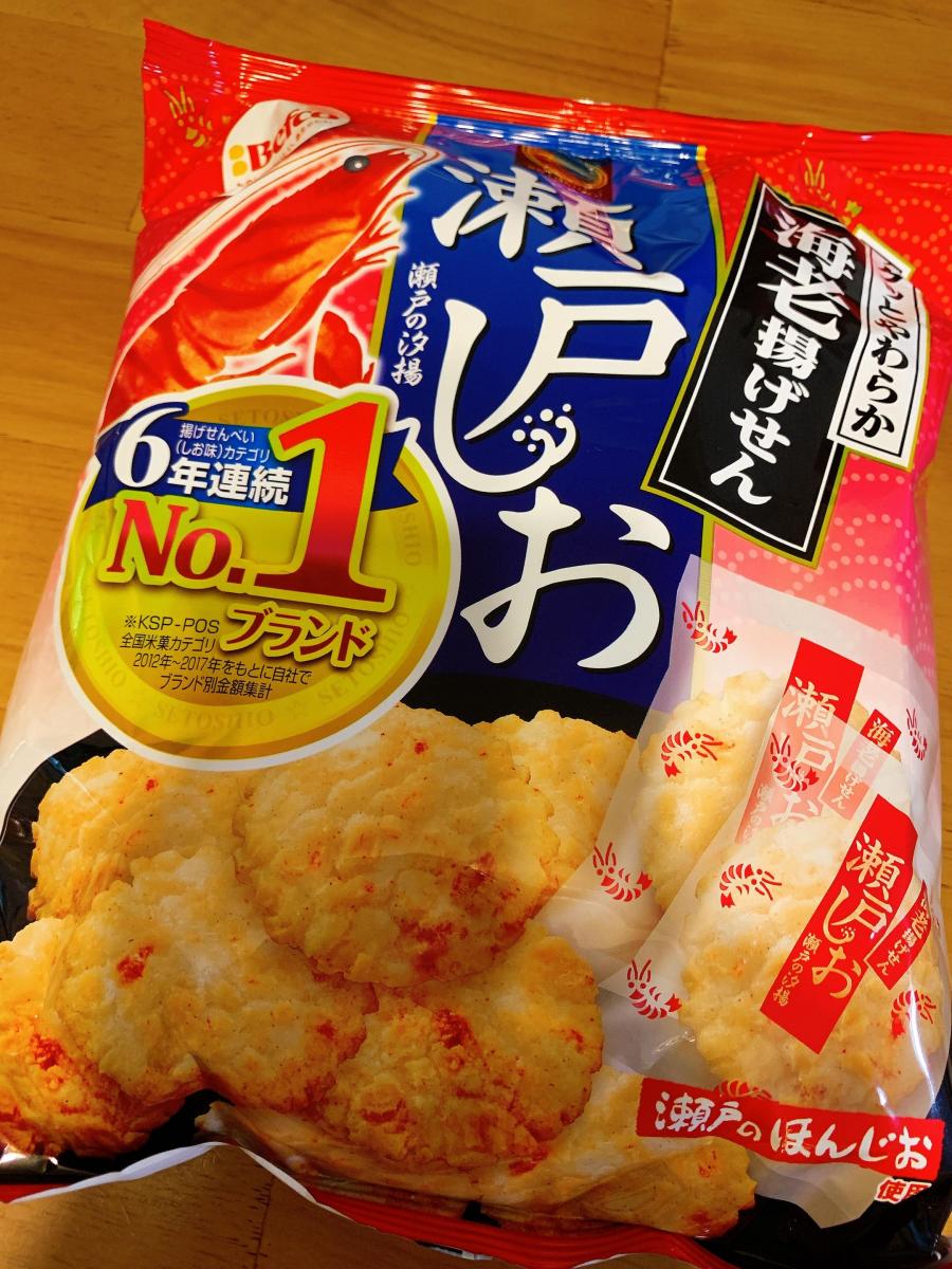 栗山米菓 ベフコ 瀬戸の汐揚 えび味の商品ページ