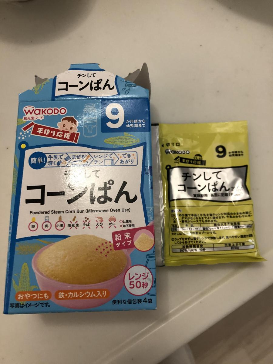 和光堂 手作り応援 チンしてコーンぱんの商品ページ