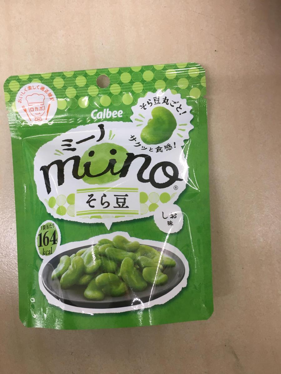 カルビー Miino ミーノ そら豆しお味の商品ページ