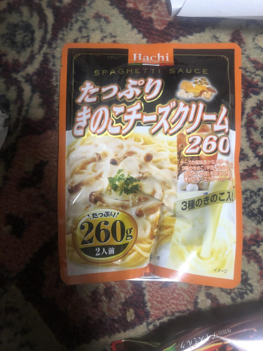 ハチ食品 たっぷりきのこチーズクリーム260の商品ページ