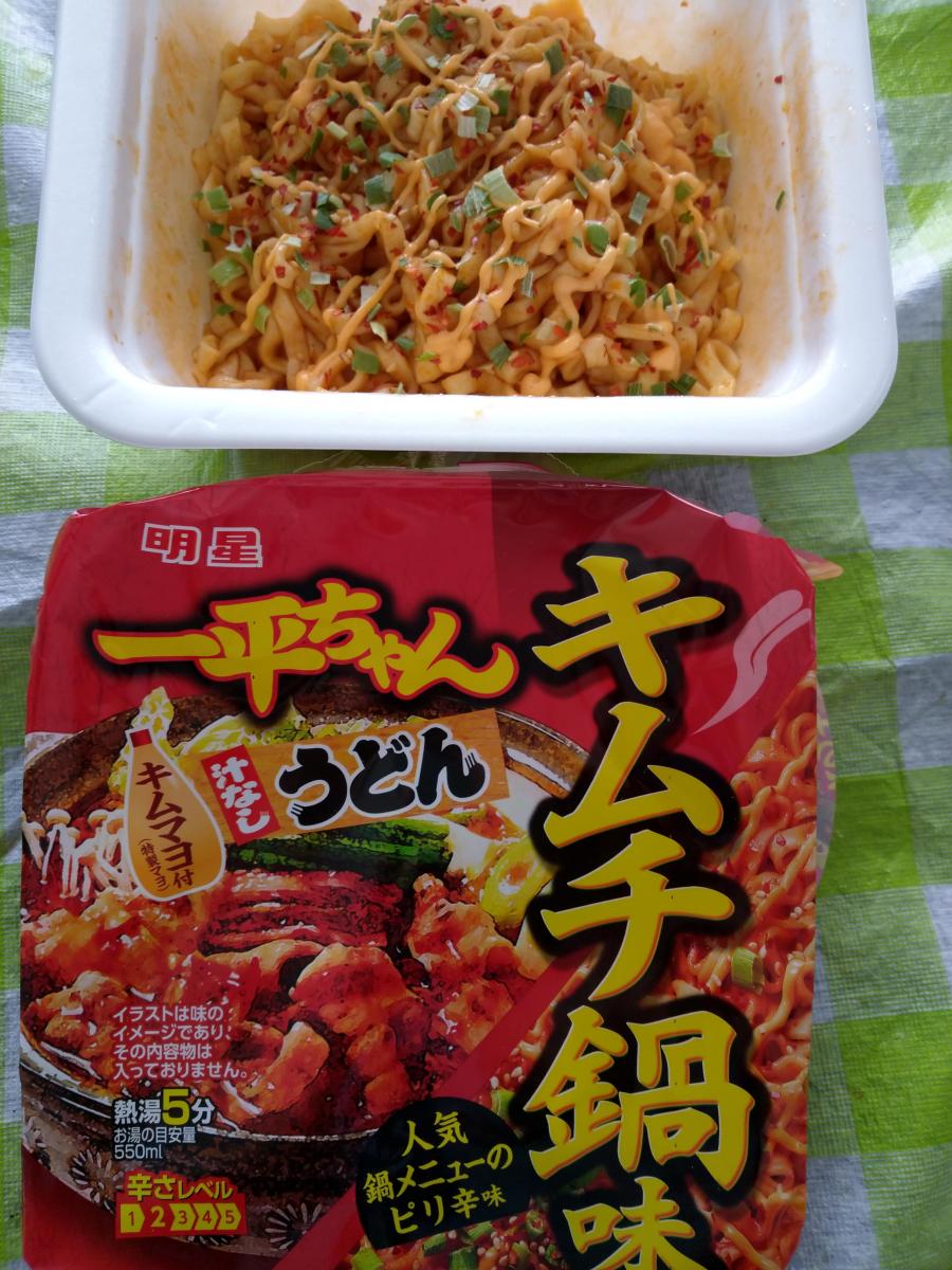 明星 一平ちゃん汁なしうどん キムチ鍋味の商品ページ