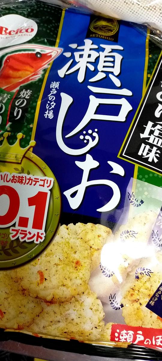 栗山米菓 ベフコ 瀬戸の汐揚 贅沢のり塩味の商品ページ