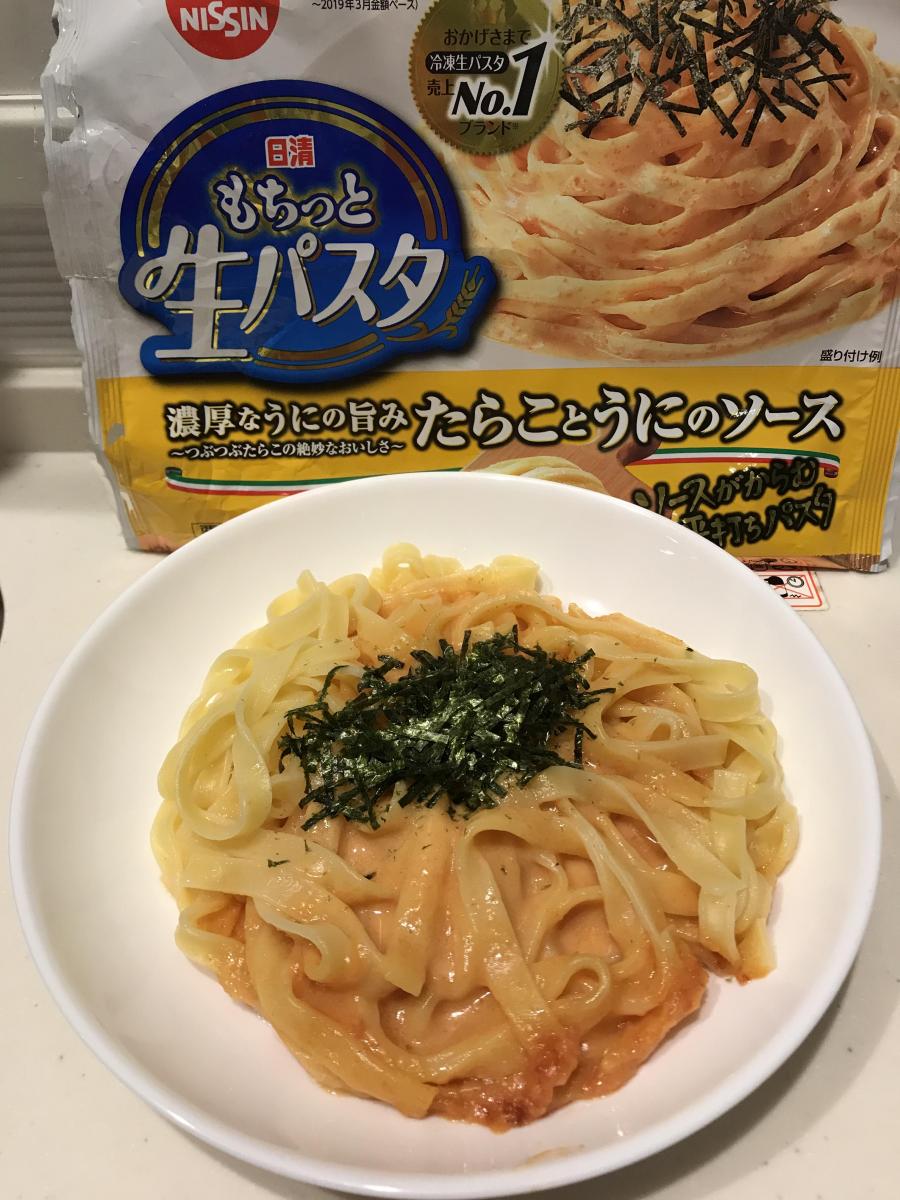 日清 冷凍 日清もちっと生パスタ たらことうにのソースの商品ページ