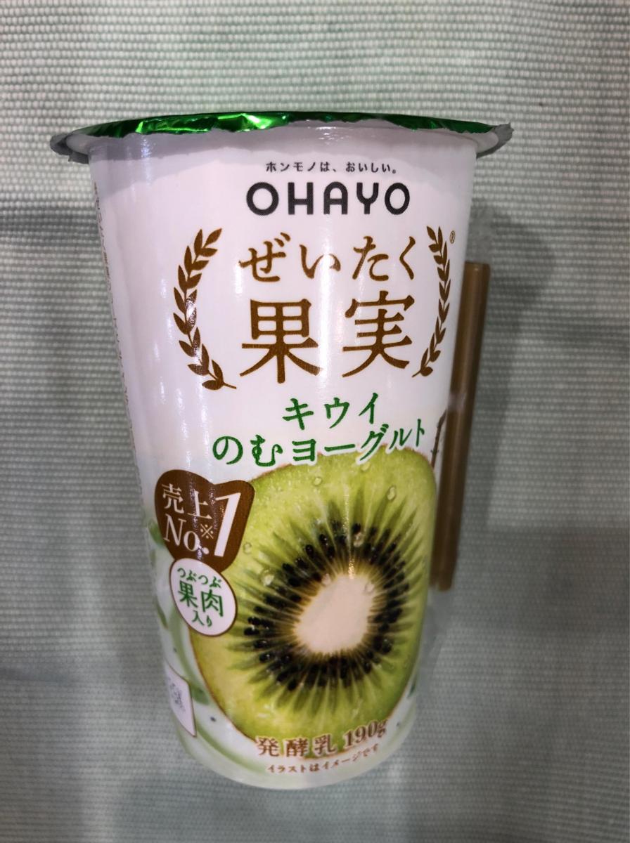 オハヨー乳業 ぜいたく果実 キウイのむヨーグルトの商品ページ