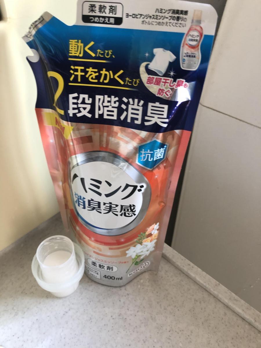 ハミング消臭実感 ヨーロピアンジャスミンソープの香り 詰め替え1400ml×6個 梱販売 大容量 動くたび、汗をかくたび2段階消臭 ハミング ⁄ ハミングファイン ヨーロピアンジャスミンソープの香りの