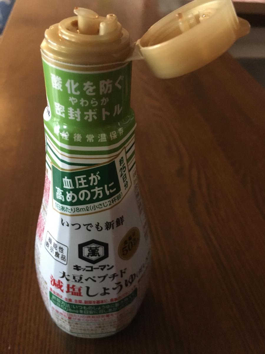 キッコーマン いつでも新鮮 大豆ペプチド減塩しょうゆ（だし入り）の商品ページ