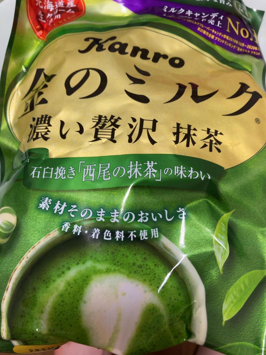 カンロ 金のミルクキャンディ抹茶の商品ページ