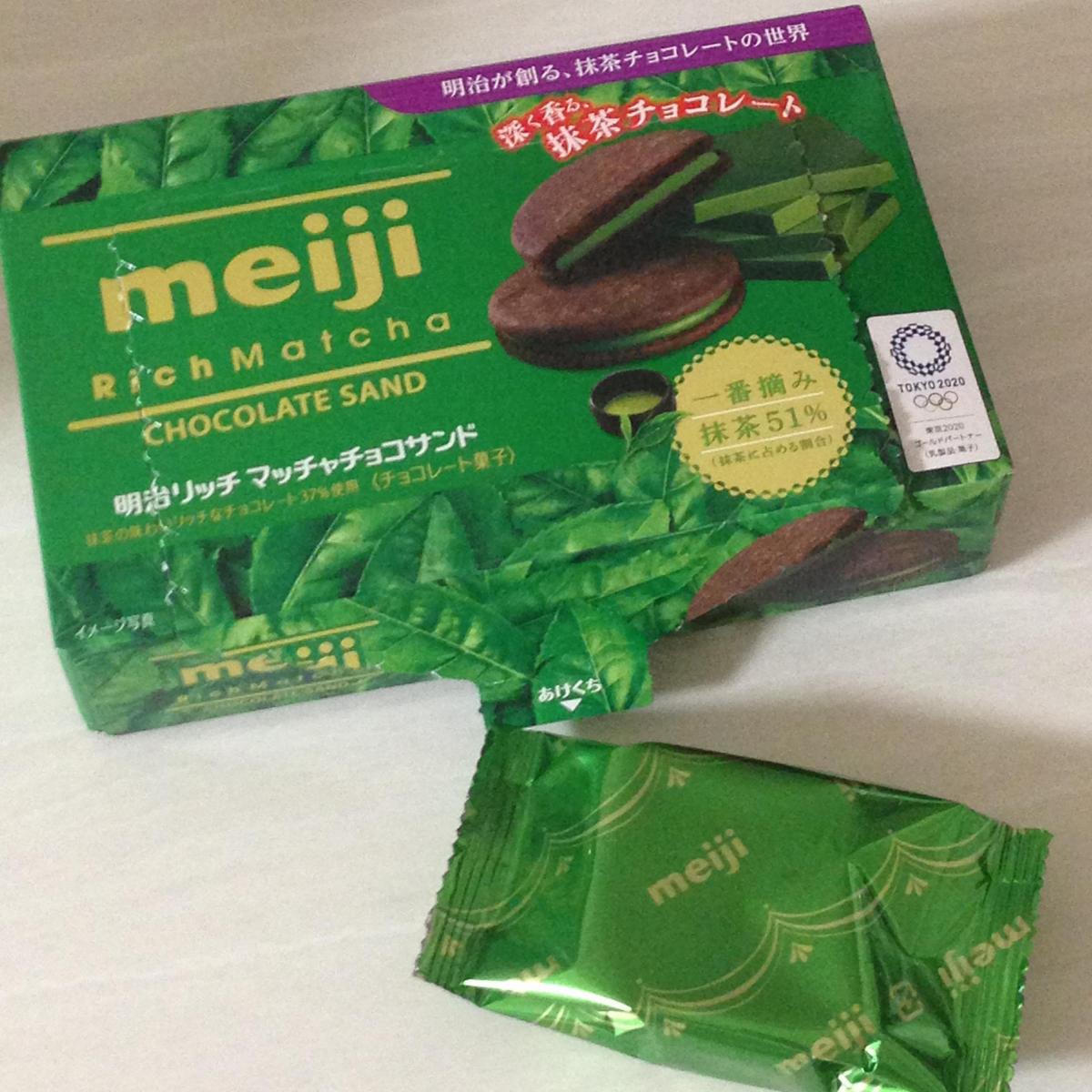 明治 リッチ抹茶チョコサンドの商品ページ