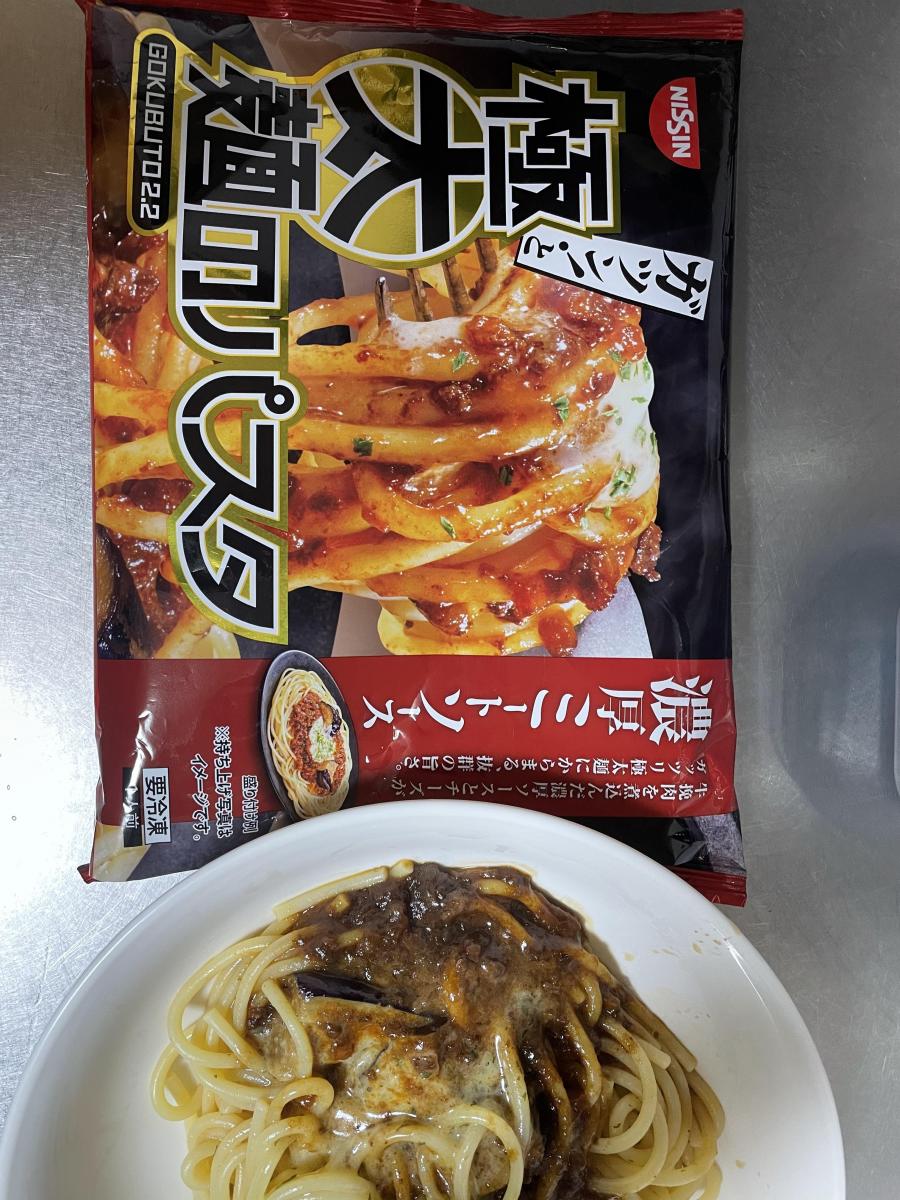 日清 冷凍 日清極太麺のパスタ 濃厚ミートソースの商品ページ