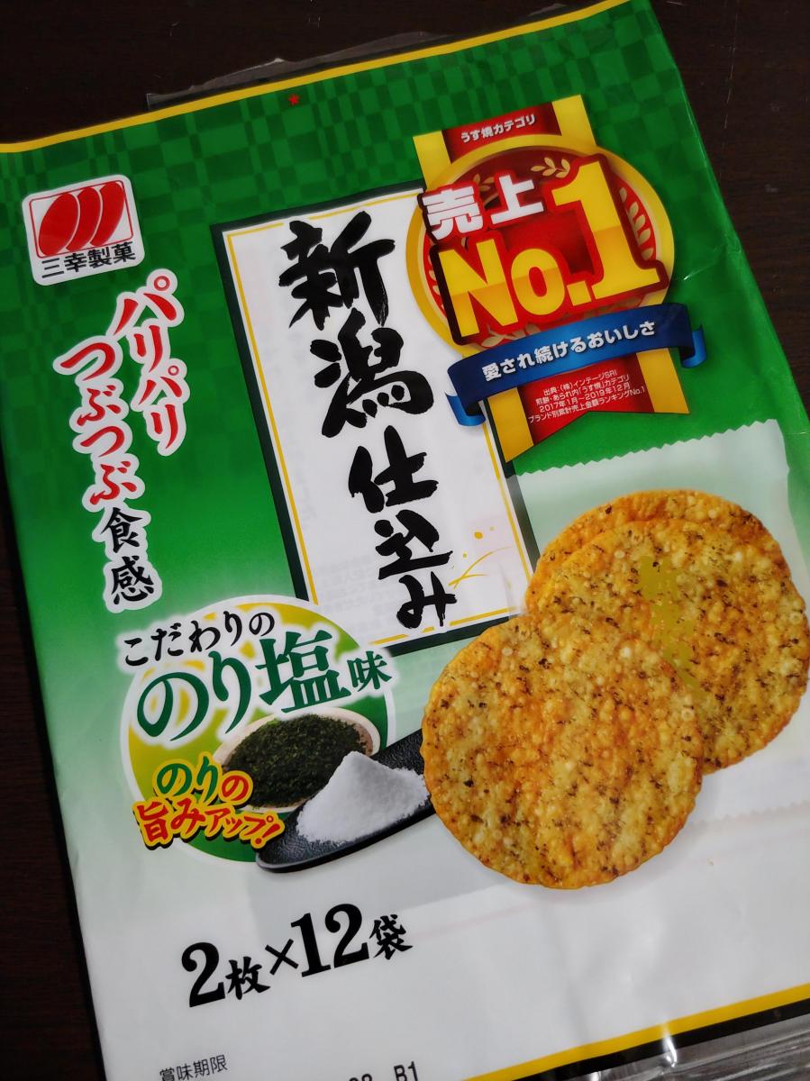 三幸製菓 新潟仕込みこだわりののり塩味の商品ページ