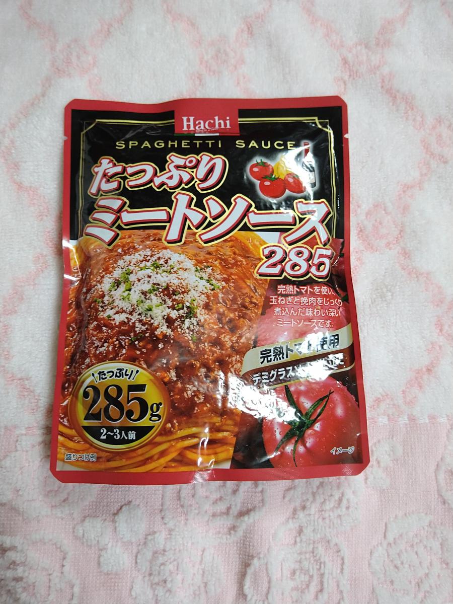 ハチ食品 たっぷりミートソース285の商品ページ