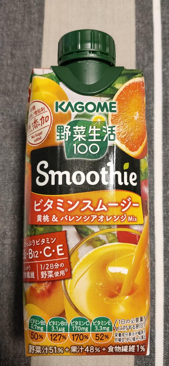 カゴメ 野菜生活100 Smoothie ビタミンスムージー 黄桃＆バレンシアオレンジMixの商品ページ