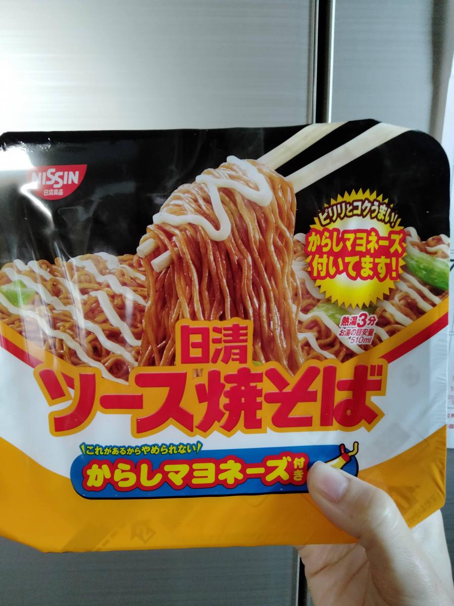 日清ソース焼そばカップ からしマヨネーズ付きの商品ページ