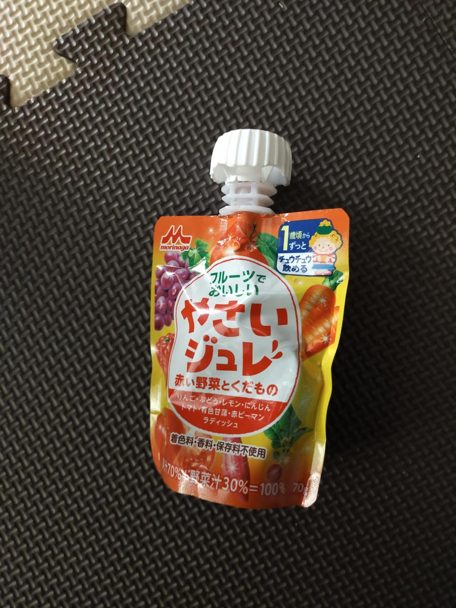 森永乳業 やさいジュレ 赤い野菜とくだものの商品ページ