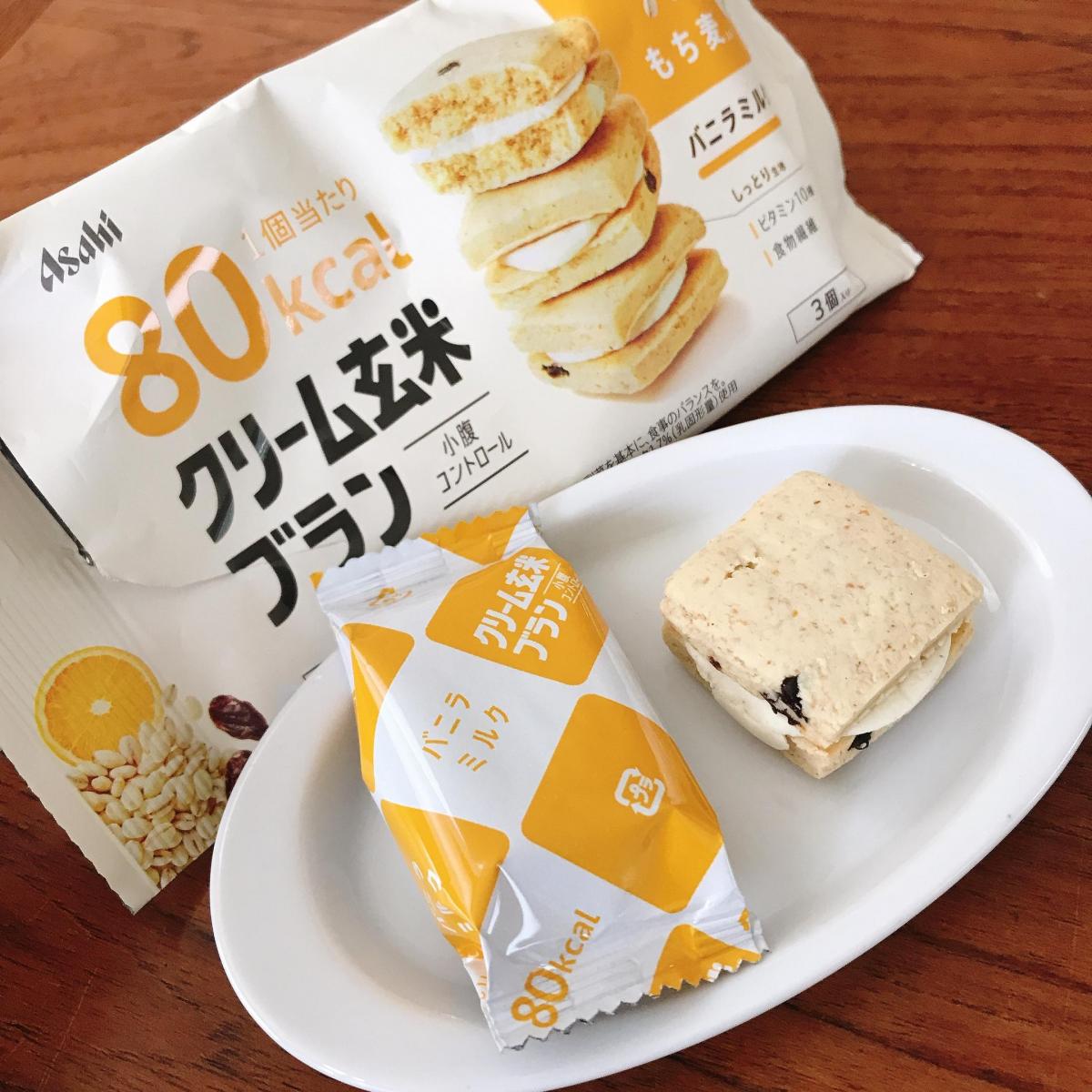 アサヒグループ食品 クリーム玄米ブラン 80kcal バニラミルクの商品ページ