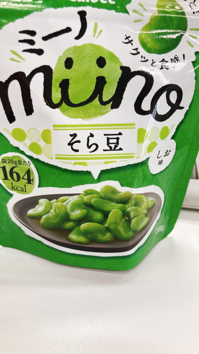 カルビー miino（ミーノ） そら豆しお味の商品ページ