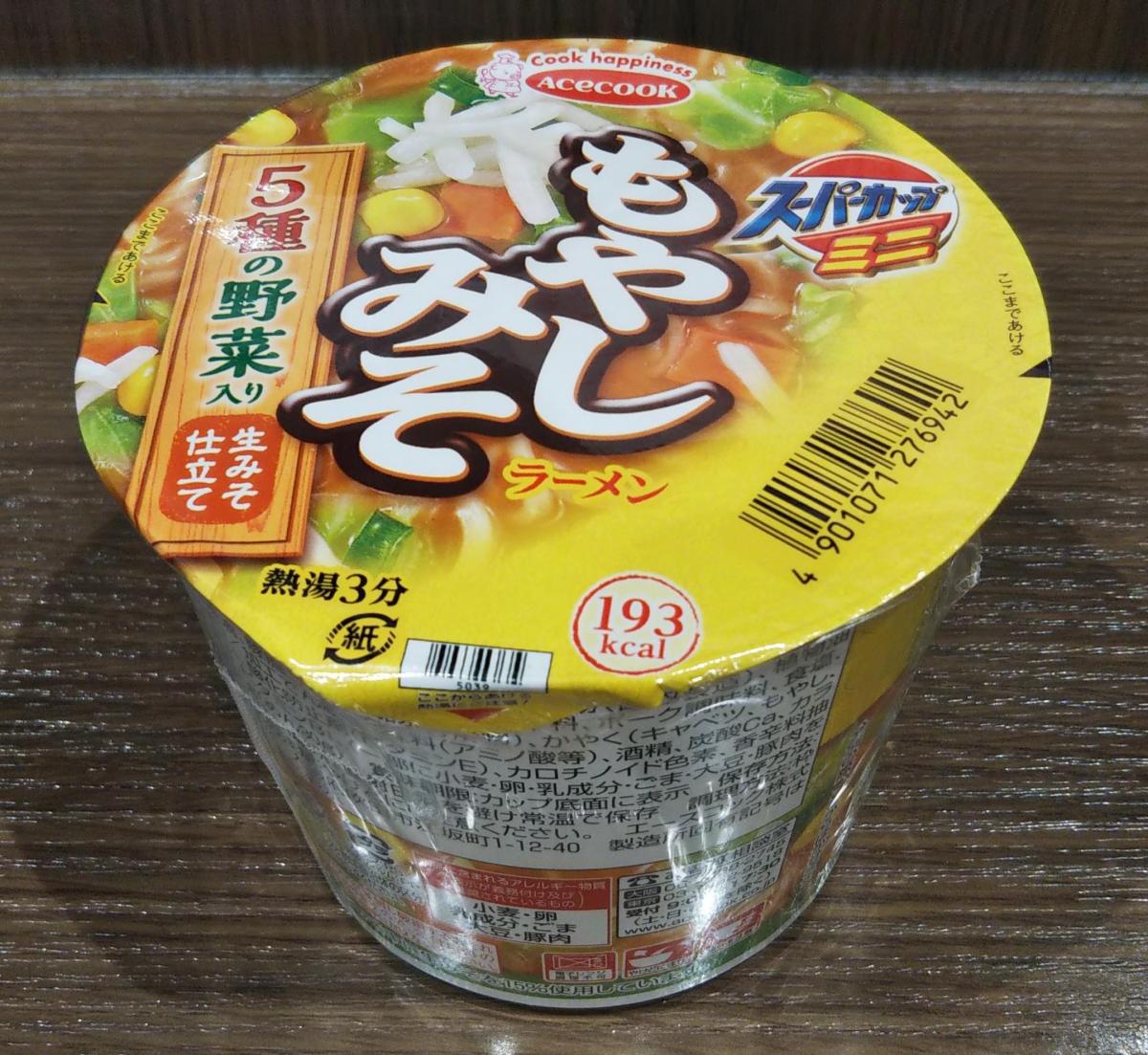 エースコック スーパーカップミニ もやしみそラーメンの商品ページ