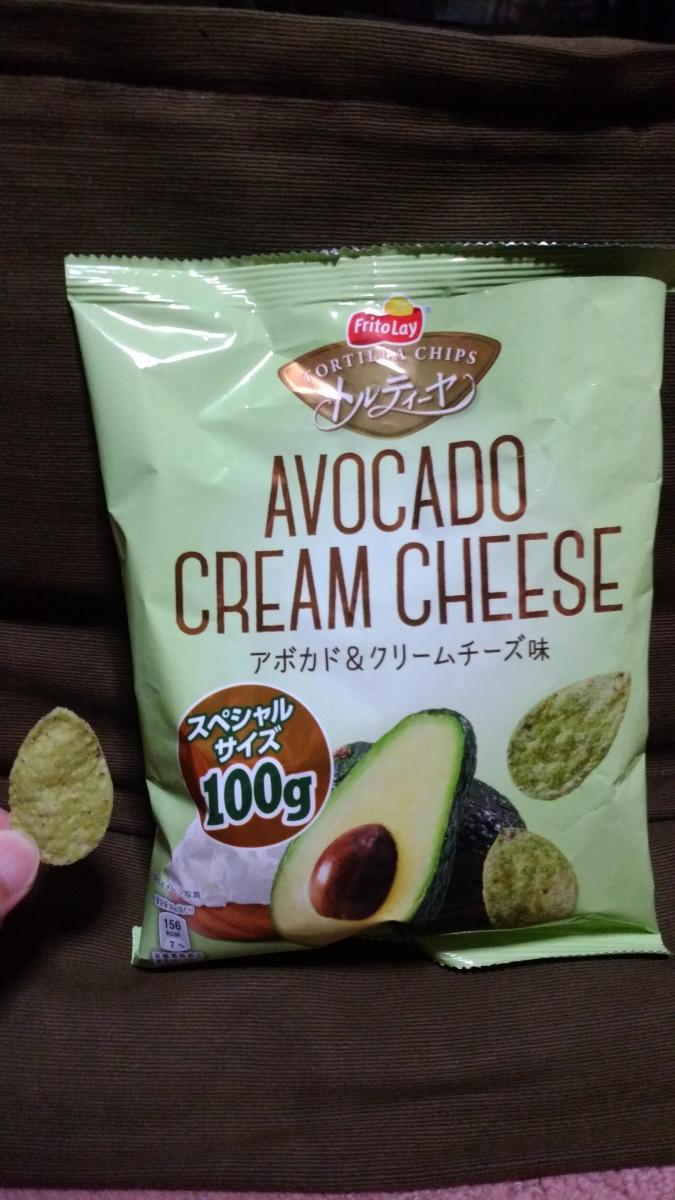 ジャパンフリトレー トルティーヤチップス アボカド＆クリームチーズ味の商品ページ