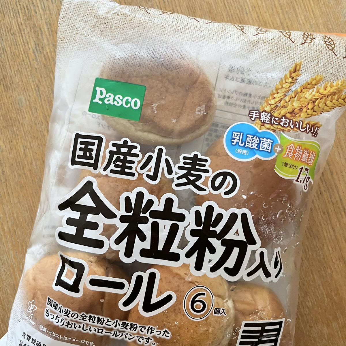 敷島製パン Pasco 国産小麦の全粒粉入りロールの商品ページ