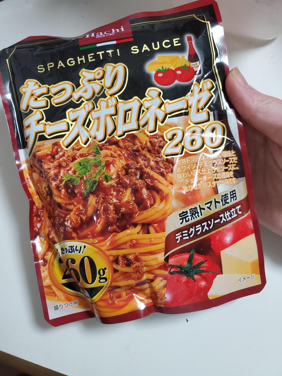 ハチ食品 たっぷりチーズボロネーゼ260の商品ページ