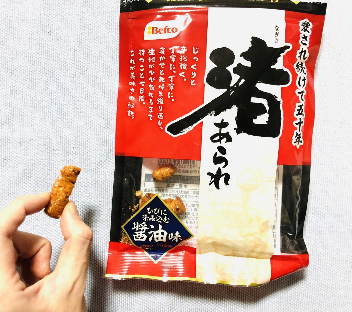 栗山米菓 ベフコ 渚あられ しょうゆ味の商品ページ