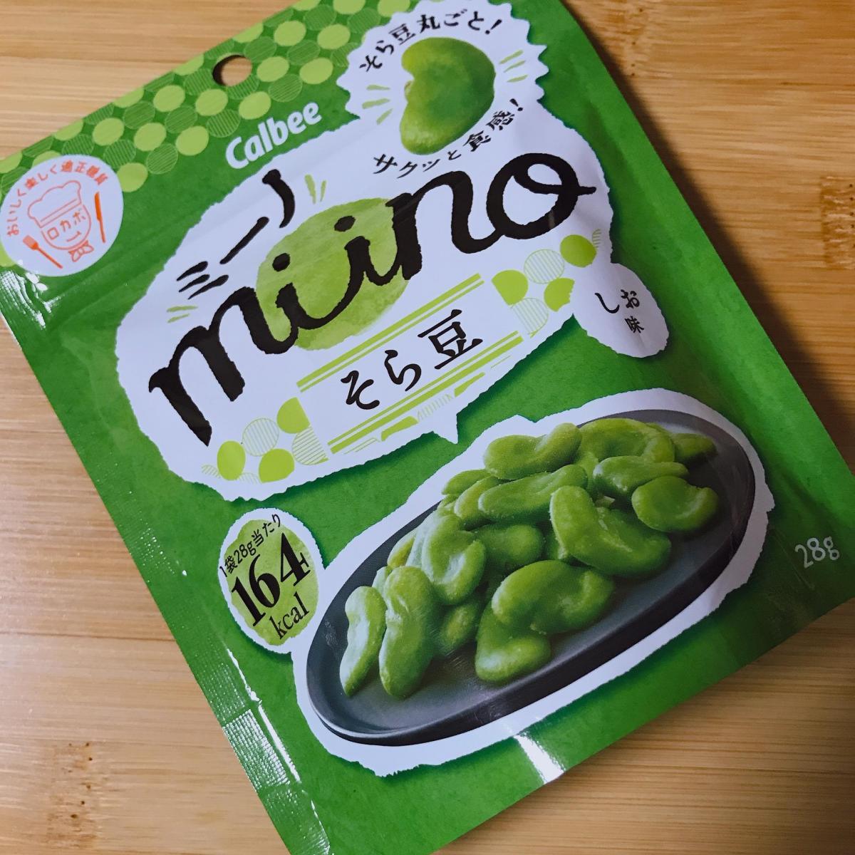 カルビー miino（ミーノ） そら豆しお味の商品ページ