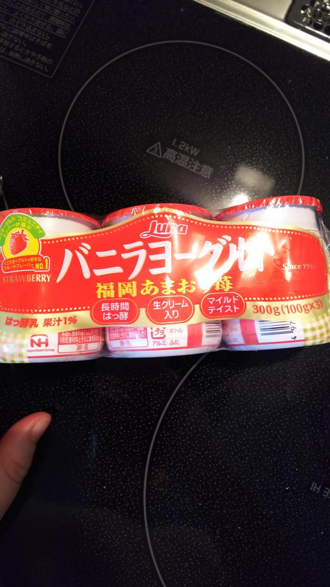 日本ルナ バニラヨーグルト 福岡あまおう苺の商品ページ