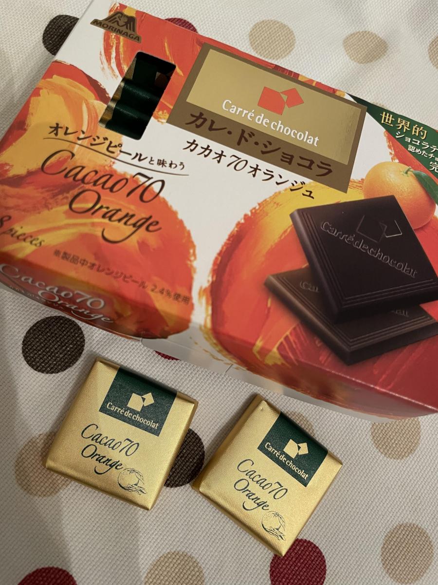 人気激安 森永製菓チョコレート.カレ.ド.ショコラ カカオ70オランジュ 6個セットです