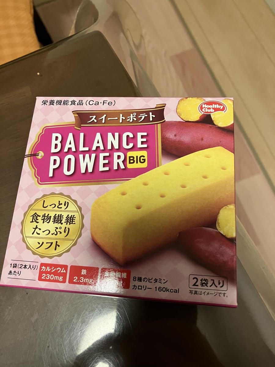    ヘルシークラブ バランスパワービッグ スイートポテト ２袋（４本）入 健康クッキー しっとり、ソフト 食物繊維たっぷり テレワークのお供にコンビニ受取不可