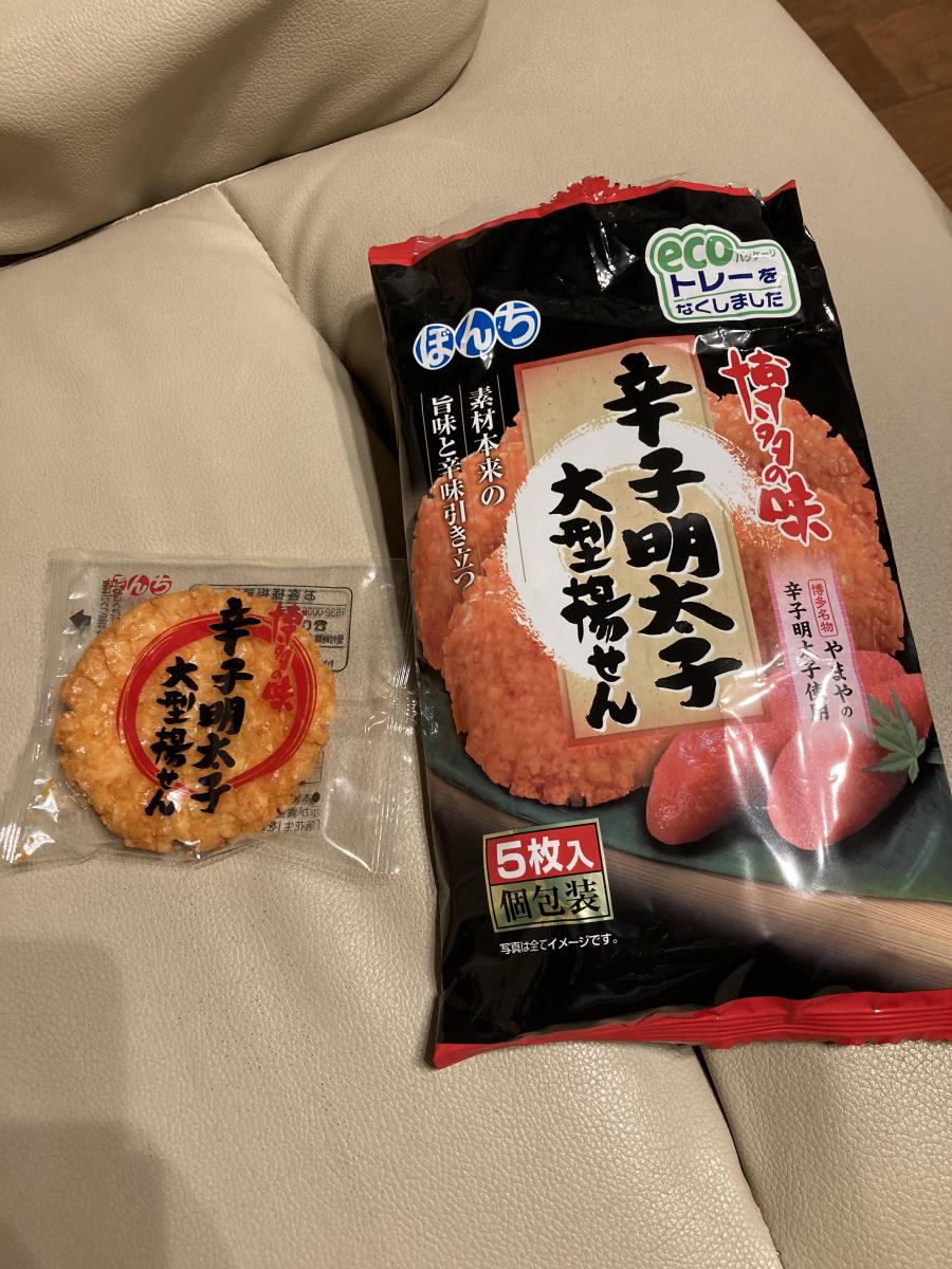 ぼんち株式会社 味かるた 辛子明太子(1枚×20個)＜揚げせんべい からしめんたいこ 大判揚げせん＞