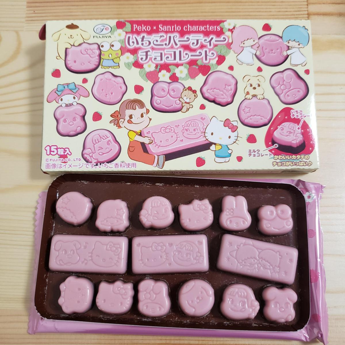 不二家 ペコ＆サンリオいちごパーティーチョコレートの商品ページ
