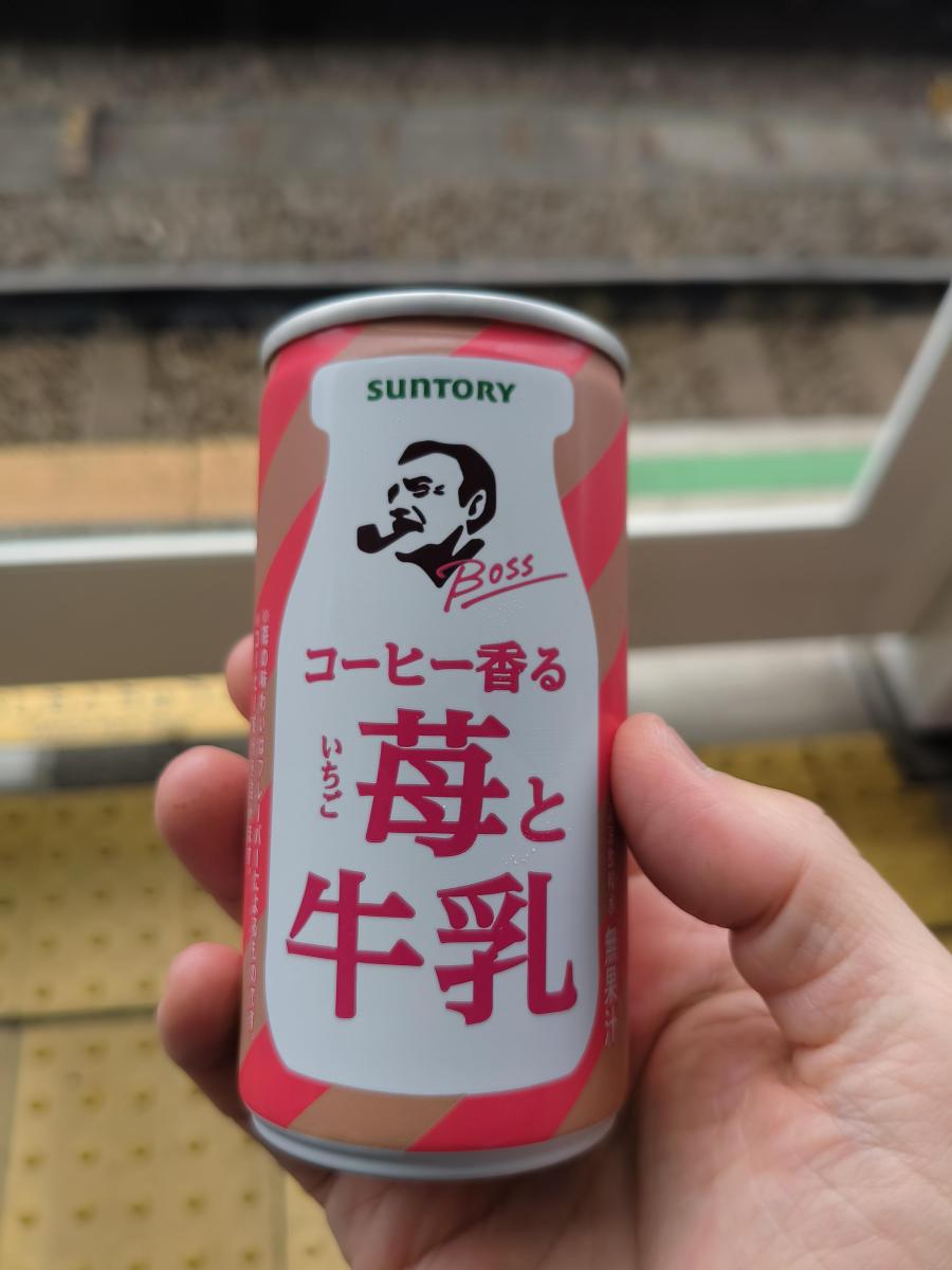 サントリー ボス コーヒー香る苺と牛乳の商品ページ