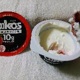 果肉入りのいちごのソースが美味しい