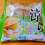 ずんだ餅がどら焼きに入っています