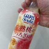 桃の香りを楽しめるカルピスソーダでした