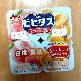 白桃と黄桃の2種類を楽しめるのが嬉しいです。