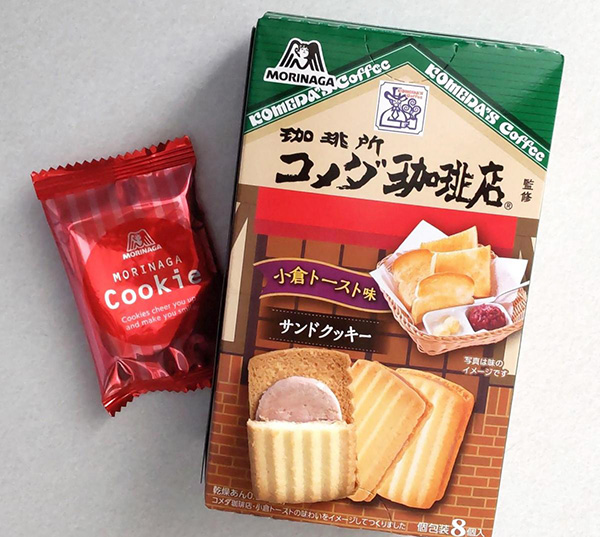 森永製菓 コメダ珈琲店小倉トースト味 サンドクッキー